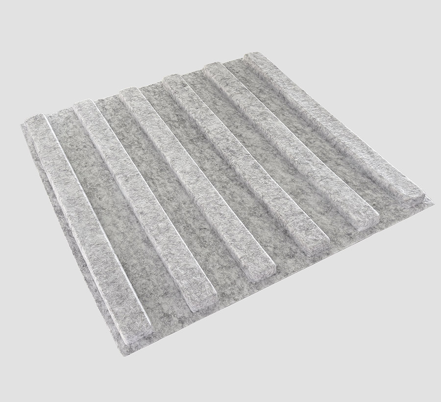Pannello-controsoffitto-modulare-60x60-poliestere-termoformato-3D-termico-acustico-grigio-chiaro-ghiaccio